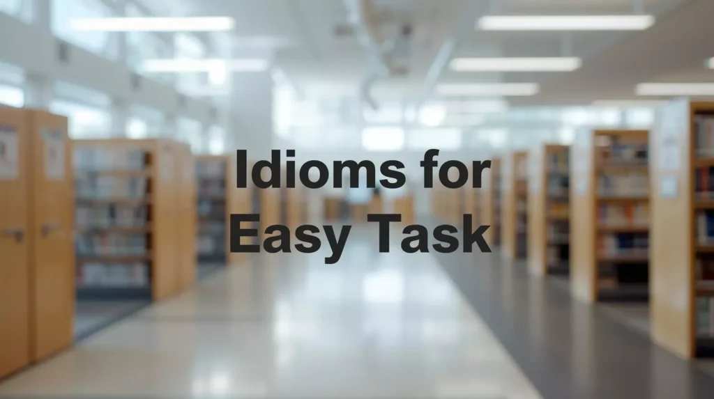 Idioms About Easy Task