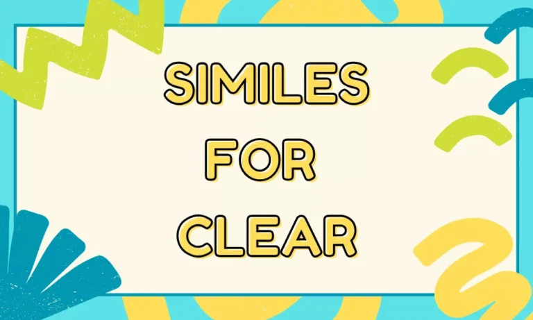 Similes for Clear – Bright and Simple Comparisons for Writing 3 Clear Similes
