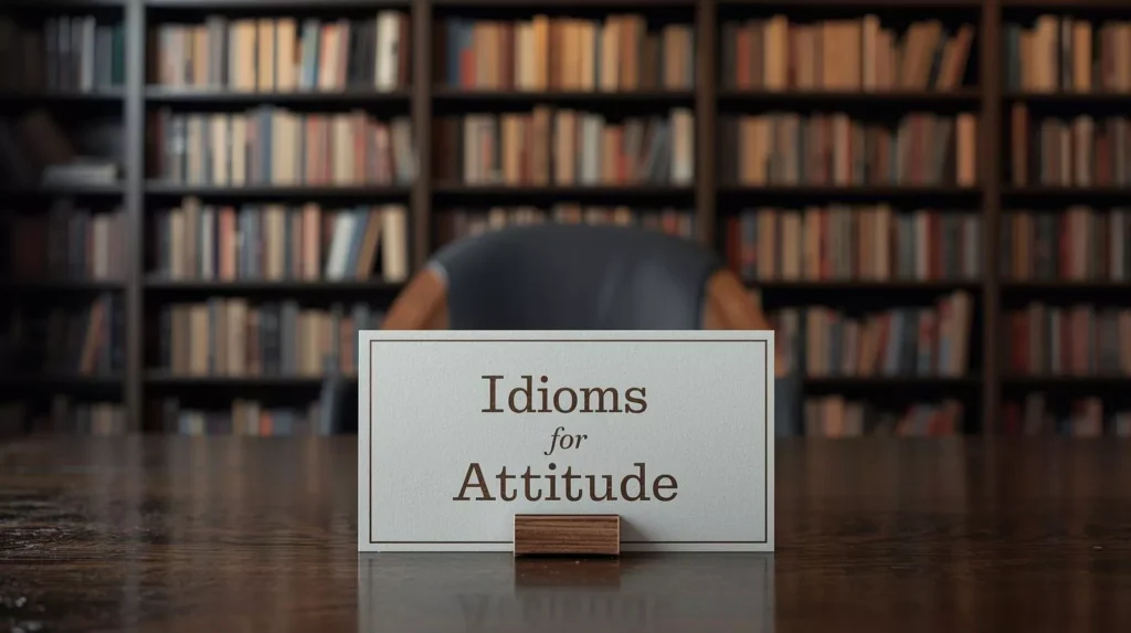 Idioms About Attitude Idioms About Attitude