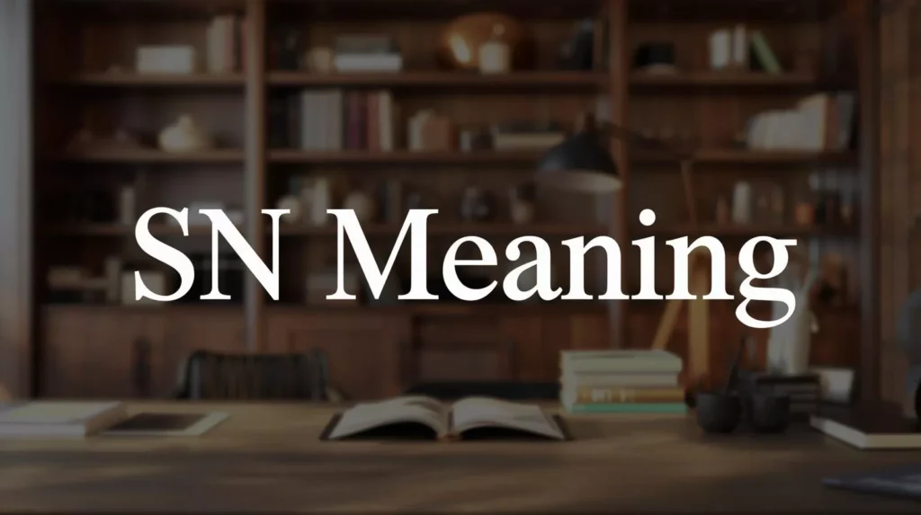 SN Meaning In Text