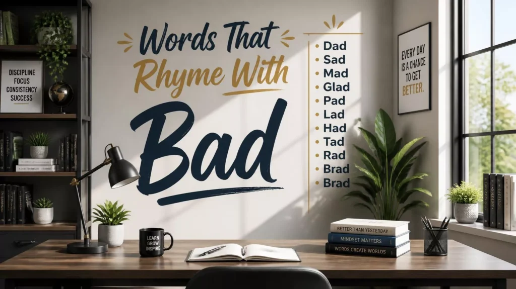 Words That Rhyme With Bad Words That Rhyme With Bad