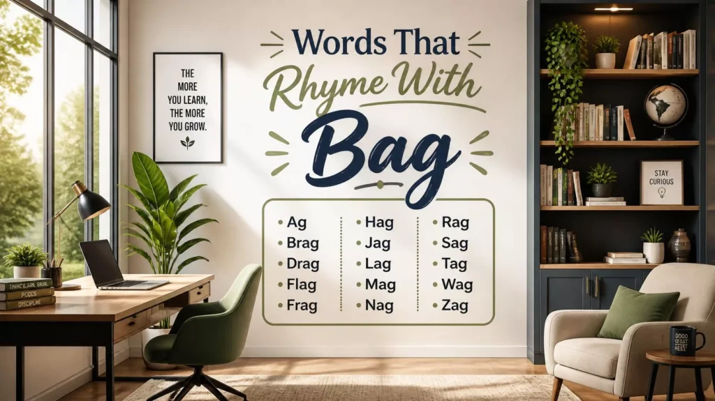 Words That Rhyme With Bag Words That Rhyme With Bag