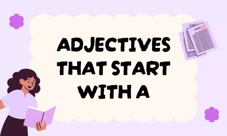 Adjectives Starting With A