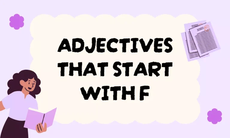 Adjectives Starting With F