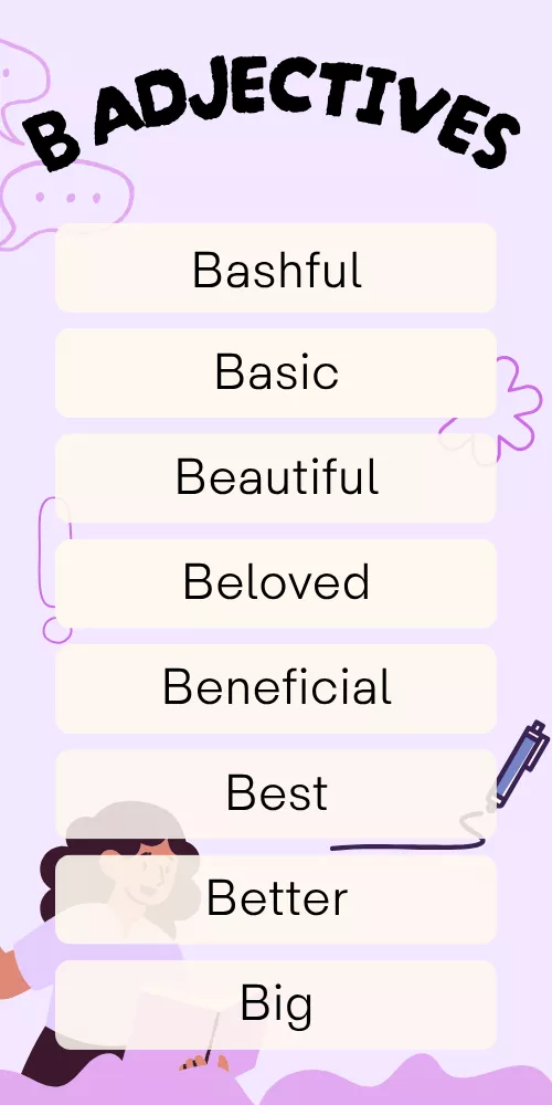 Adjectives That Start With B