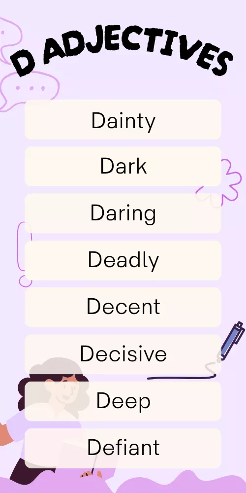 Adjectives That Start With D