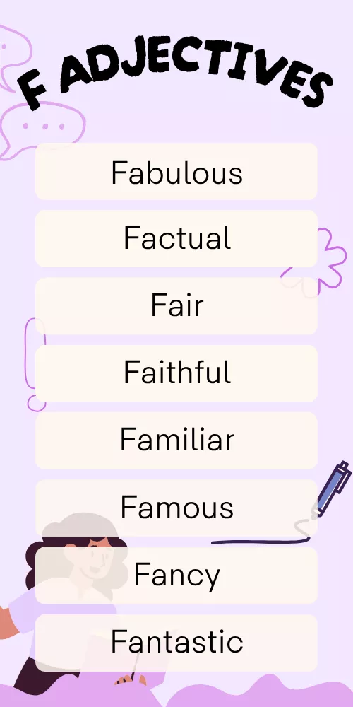 Adjectives That Start With F Adjectives That Start With F