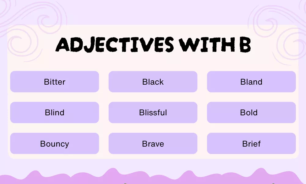 Adjectives With B