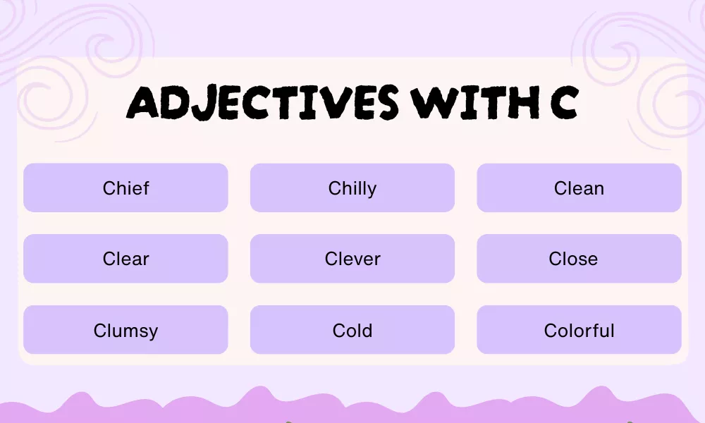 Adjectives With C Adjectives With C