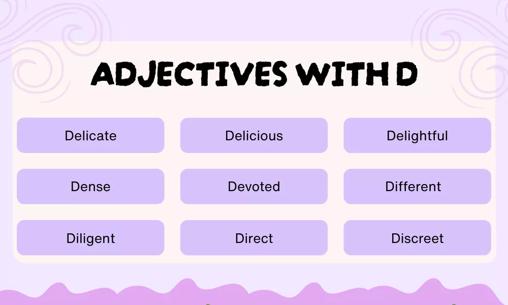 Adjectives With D