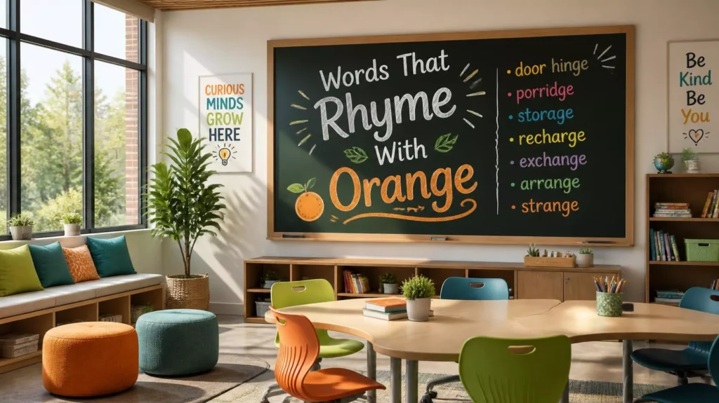 Orange Rhyming Words Orange Rhyming Words