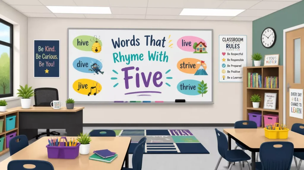 Words That Rhyme With Five Words That Rhyme With Five