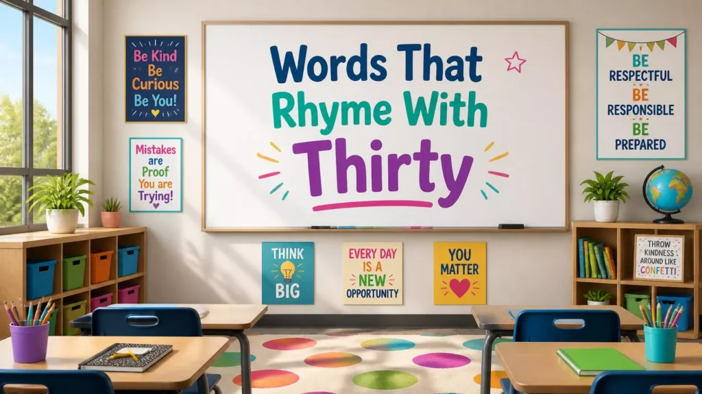 Words That Rhyme With Thirty Words That Rhyme With Thirty